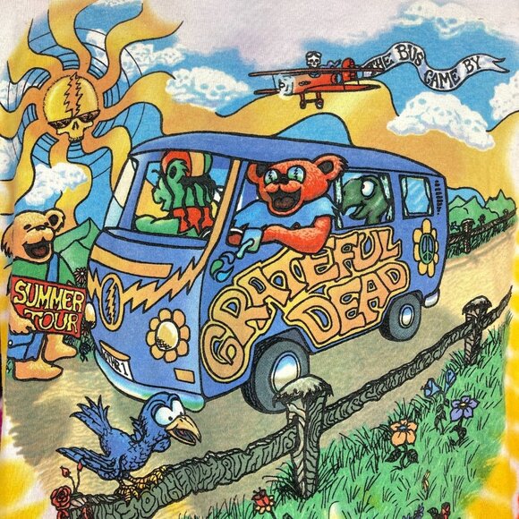 Grateful Dead Summer Tour 1994 Vtg Mens T-Shirt Tie Dye size XL +DeadHead Button - Picture 11 of 14